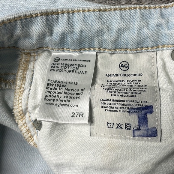 AG Adriano Goldschmeid Women’s light Wash The Super Skinny Legging Ankle size 27 - Picture 4 of 14